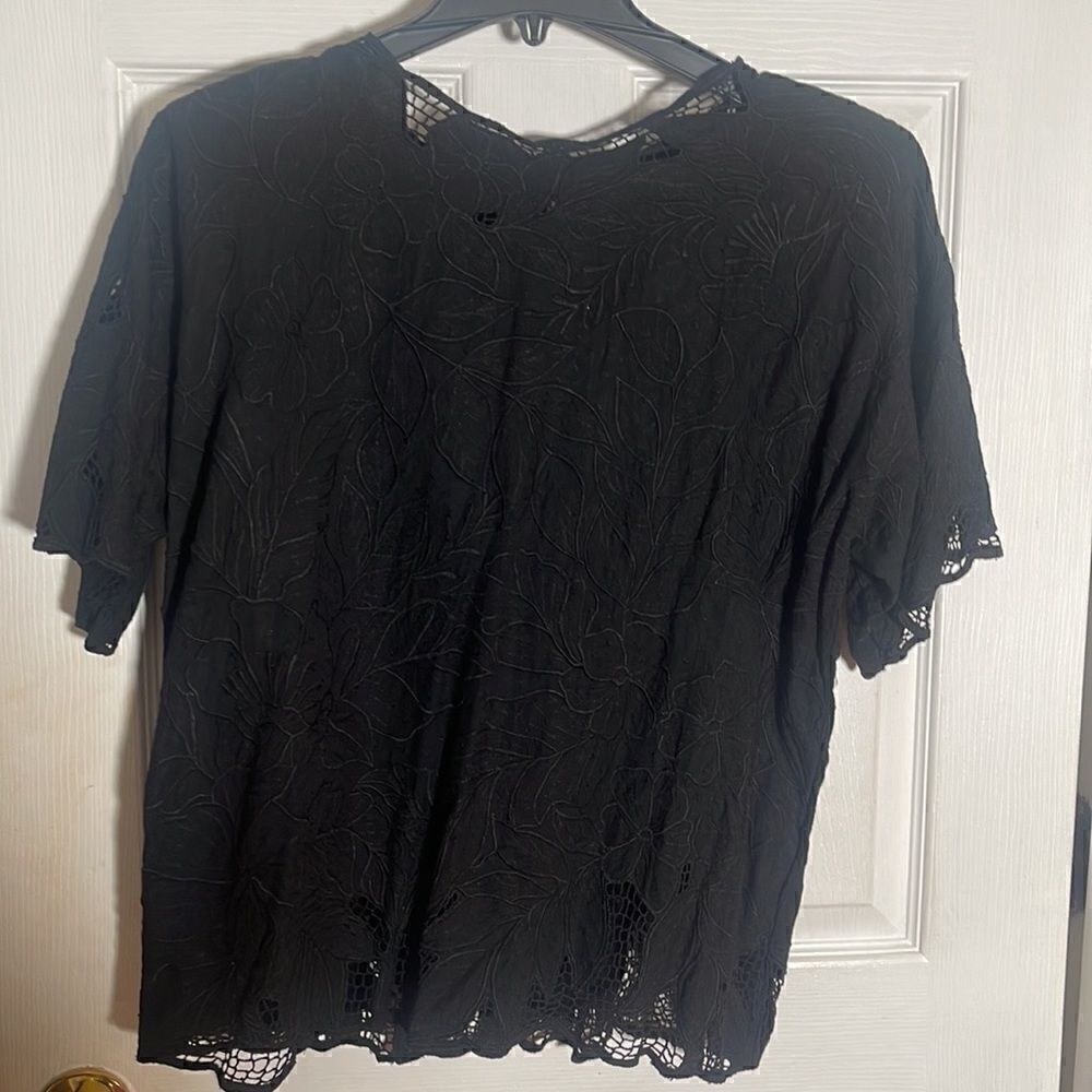 Lovely black pullover top tag removed with brand name